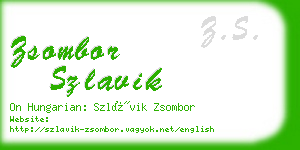 zsombor szlavik business card